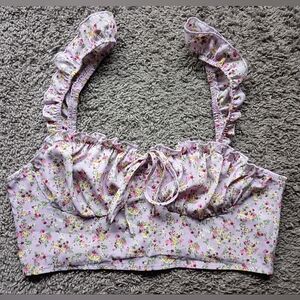 SHEIN Cropped Ruffled Top